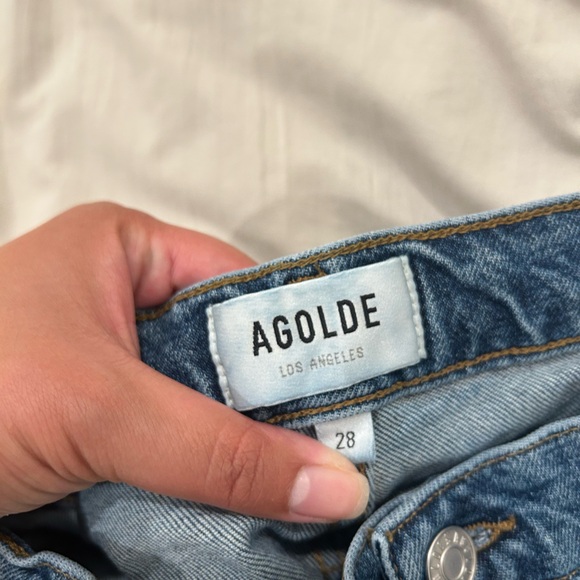 AGOLDE Straight-Leg Jeans in Medium Blue Denim - Picture 2 of 4